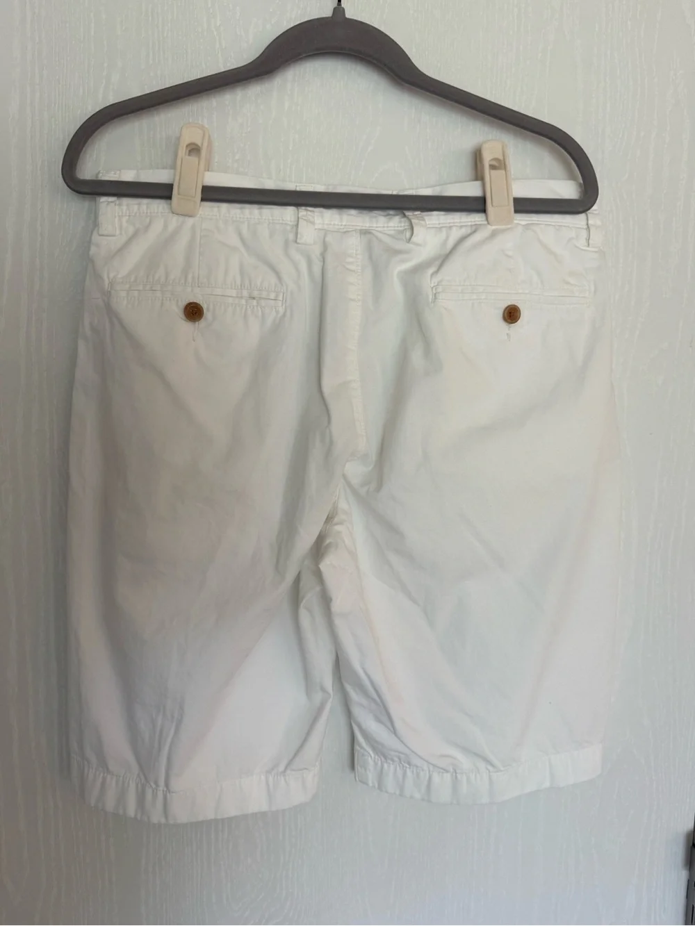 J.Crew Club Men’s White Chino Shorts Size 32 11” Inseam 100% Cotton